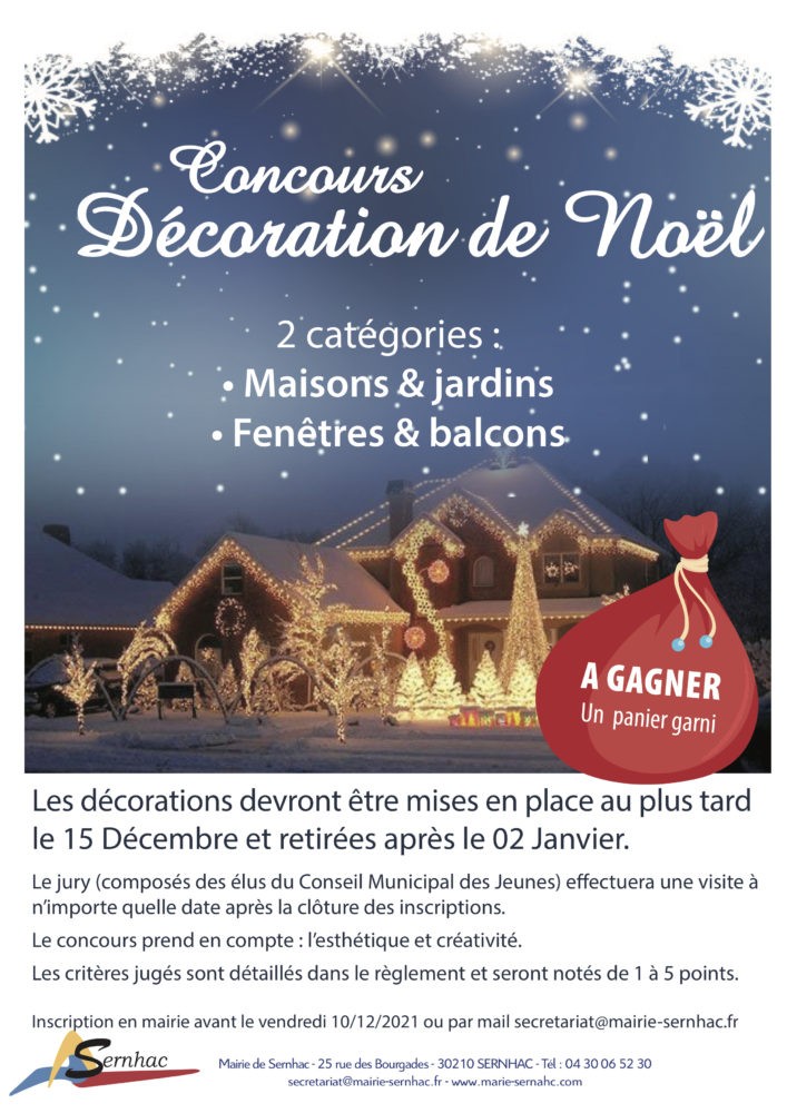 Concours de décorations de Noël - Mairie de Sernhac